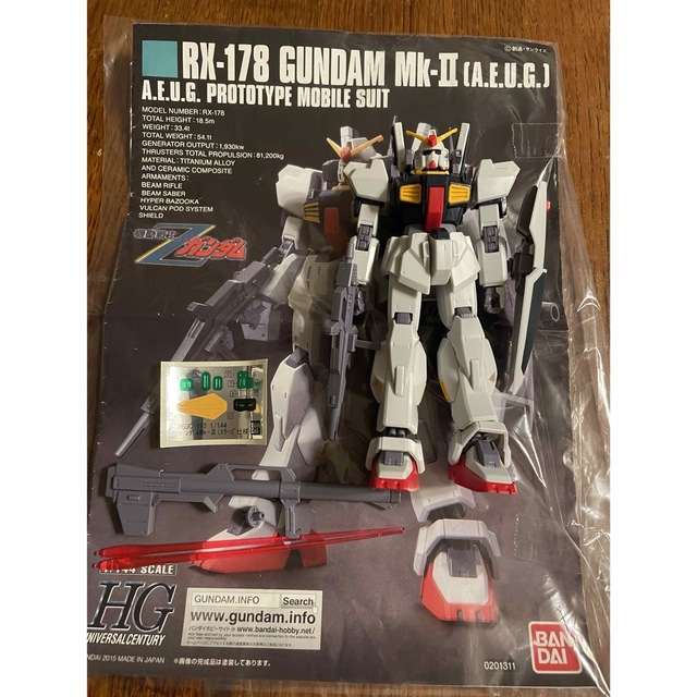 BANDAI(バンダイ)のHG ガンダムmkⅡ 素組完成品　ガンプラ　ジャンク エンタメ/ホビーのおもちゃ/ぬいぐるみ(模型/プラモデル)の商品写真