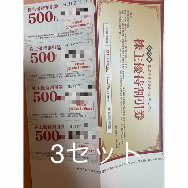 ゲオ　株主優待　6000円分