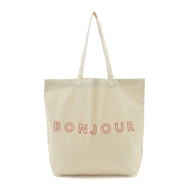 bonjour records(ボンジュールレコーズ)の【キナリ（16）】【F】bonjour records original LOGO TOTE レディースのバッグ(トートバッグ)の商品写真