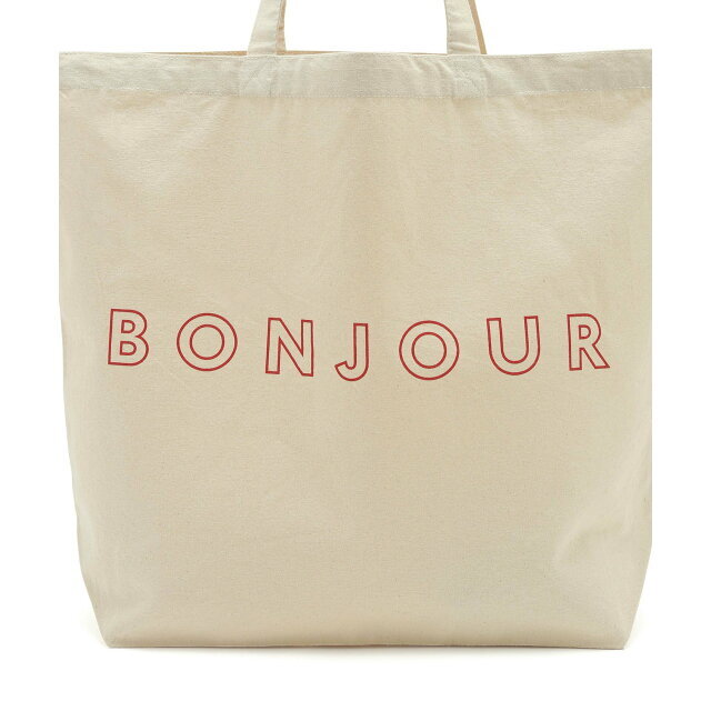 bonjour records(ボンジュールレコーズ)の【キナリ（16）】【F】bonjour records original LOGO TOTE レディースのバッグ(トートバッグ)の商品写真