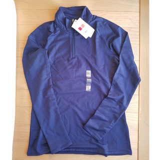 ユニクロ(UNIQLO)のユニクロ ドライEXウォーム ハーフジップT (長袖)⁺ 未使用 Blue(Tシャツ(長袖/七分))