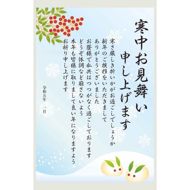 寒中見舞いはがき 季節ご挨拶用rinrin様専用の通販 by ぽぽんた's shop