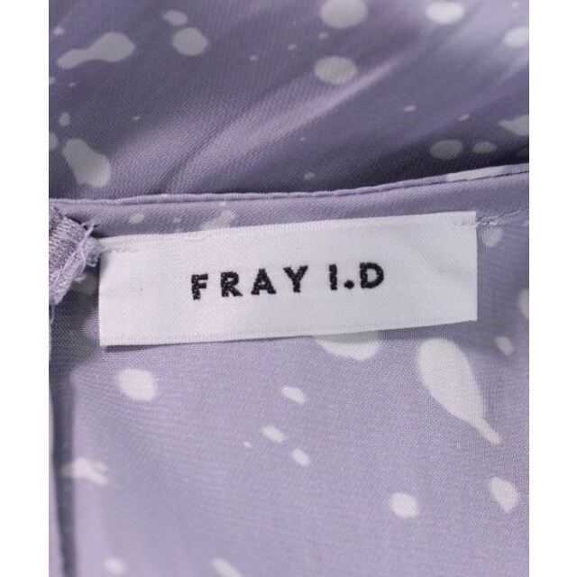 FRAY I.D(フレイアイディー)のFRAY I.D ワンピース 0(S位) ブルーグレーx白(総柄) 【古着】【中古】 レディースのワンピース(ひざ丈ワンピース)の商品写真