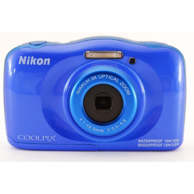 Nikon(ニコン)の【動作確認済】コンデジ カメラ Nikon COOLPIX W100　ブルー スマホ/家電/カメラのカメラ(コンパクトデジタルカメラ)の商品写真