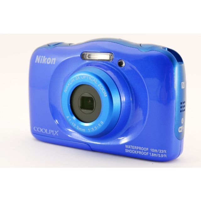 Nikon(ニコン)の【動作確認済】コンデジ カメラ Nikon COOLPIX W100　ブルー スマホ/家電/カメラのカメラ(コンパクトデジタルカメラ)の商品写真