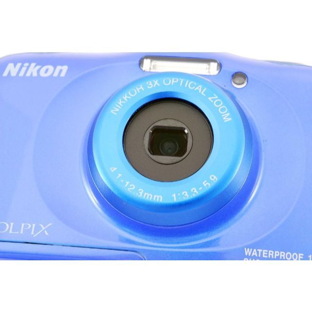 Nikon(ニコン)の【動作確認済】コンデジ カメラ Nikon COOLPIX W100　ブルー スマホ/家電/カメラのカメラ(コンパクトデジタルカメラ)の商品写真