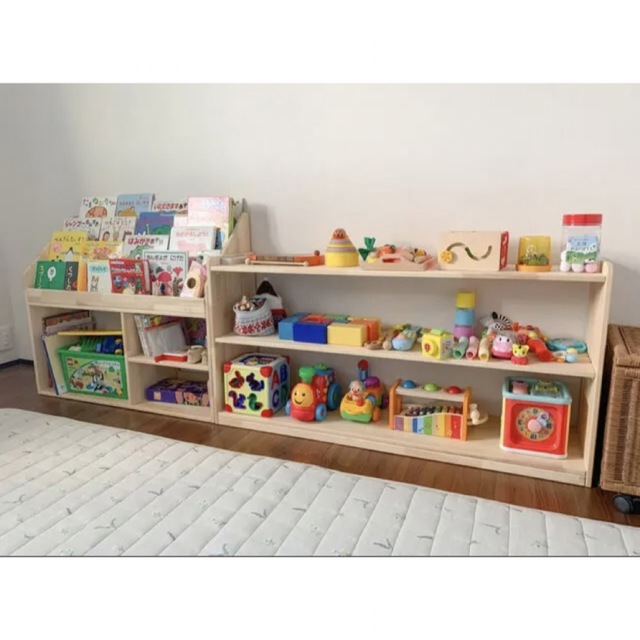 大特価!!】 絵本棚 おもちゃ棚 ✨ 木製シェルフ 木製棚 モンテッソーリ