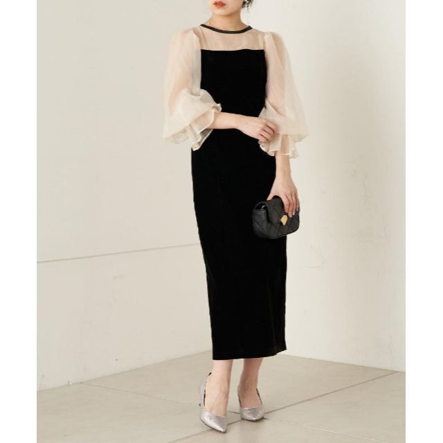 who's who Chico - 結婚式 新品 Chico 配色シースルータイトロング