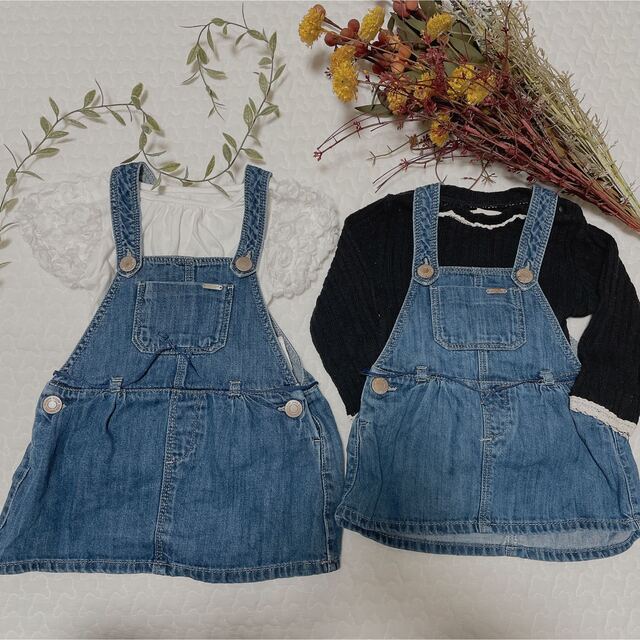 ZARA KIDS(ザラキッズ)のzarababy デニムジャンパースカート　サロペット キッズ/ベビー/マタニティのベビー服(~85cm)(ワンピース)の商品写真