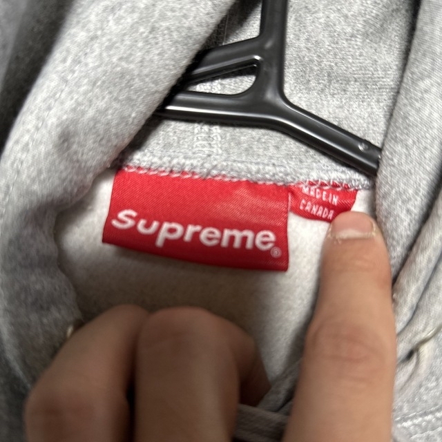 supreme パーカー　グレー