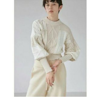 トゥデイフル(TODAYFUL)のPatchwork Puff Knit  新品タグ付き　トゥデイフル(ニット/セーター)