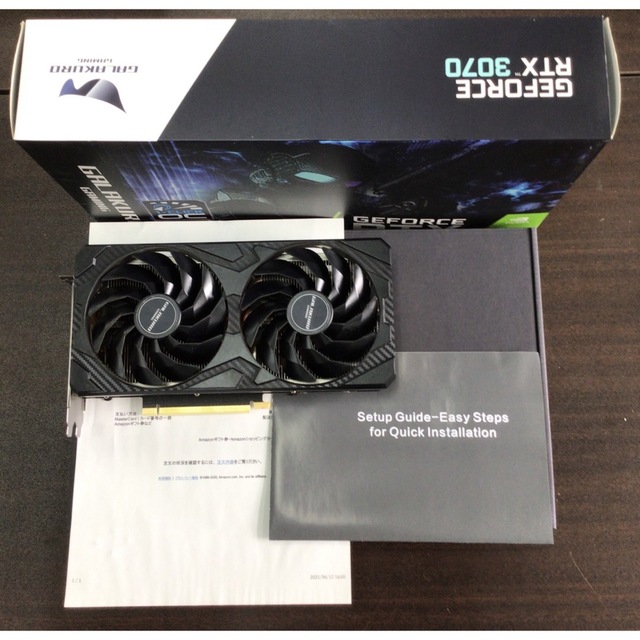 GALAKURO GAMING グラフィックボード GG-RTX3070-E8G