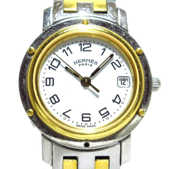 人気ブランド - Hermes エルメス 白 CL4.220 クリッパー 腕時計 腕時計