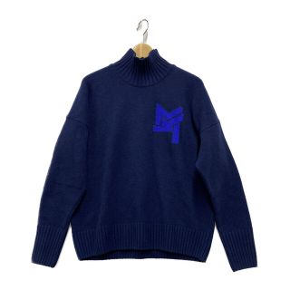 メゾンキツネ(MAISON KITSUNE')の美品 メゾンキツネ ロゴハイネックプルオーバーニット メンズ XS(ニット/セーター)