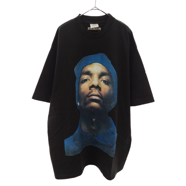 VETEMENTS ヴェトモン 16AW Snoop Dogg WF17TP14 スヌープドッグプリントオーバーサイズ半袖Tシャツ ブラック