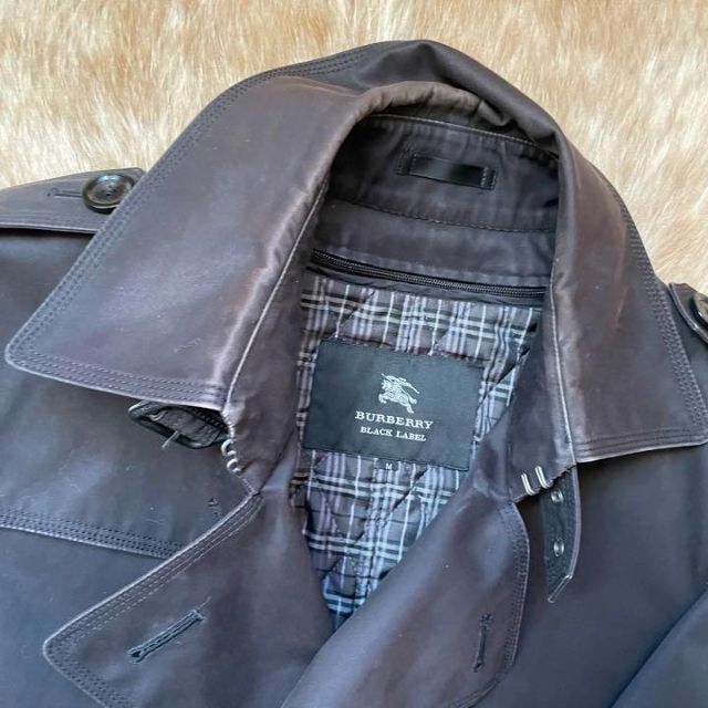 【美品】BURBERRY BLACK LABEL バーバリー トレンチコート 黒