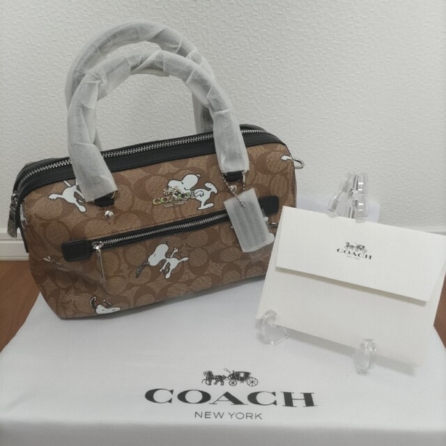 COACH - コーチ COACH スヌーピー コラボ ミニボストンバッグの通販 by ...