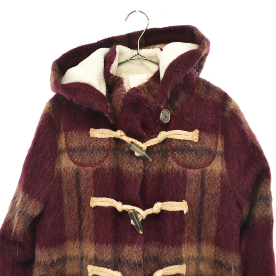 Bark バーク CHECK DUFFLE COAT シャギーモヘア チェックダッフル