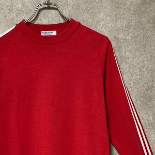 アディダス(adidas)の【希少】ヴィンテージ デサント製 アディダス adidas ライン ロゴ ロンT(Tシャツ/カットソー(七分/長袖))