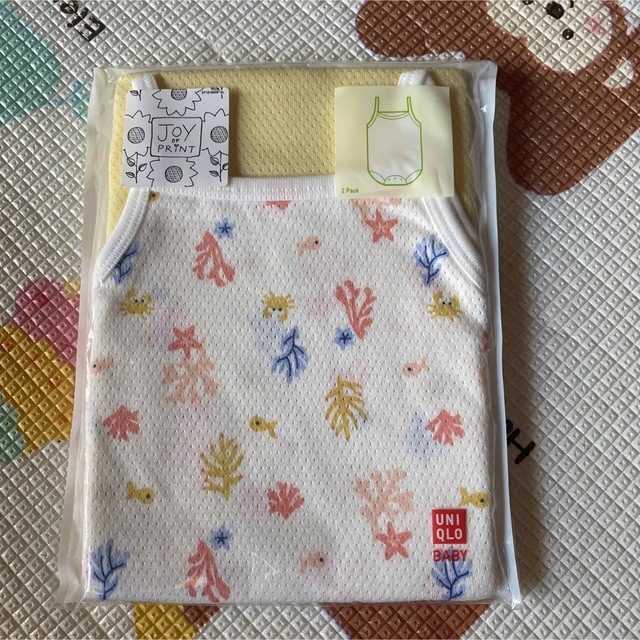 UNIQLO(ユニクロ)のUNIQLO コットンメッシュインナーボディスーツ　キャミソール  2枚組 キッズ/ベビー/マタニティのベビー服(~85cm)(タンクトップ/キャミソール)の商品写真