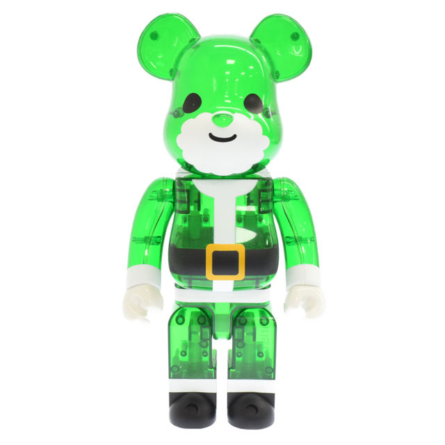 MEDICOM TOY メディコムトイ BE@RBRICK Merry Green Christmas GREEN SANTA 400% '08 メリーグリーンクリスマス グリーンサンタ ベアブリック フィギュア クリアグリーン