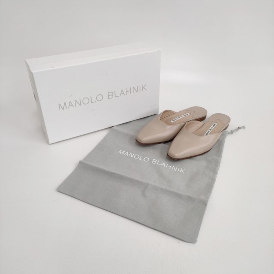 MANOLO BLAHNIK(マノロブラニク)のMANOLO BLAHNIK RonHerman別注 TAZA ミュール サイズ34 1/2 定価100000円程度 ミュール ピンクベージュ レディース マノロブラニク【中古】2-1231M♪ レディースの靴/シューズ(ミュール)の商品写真