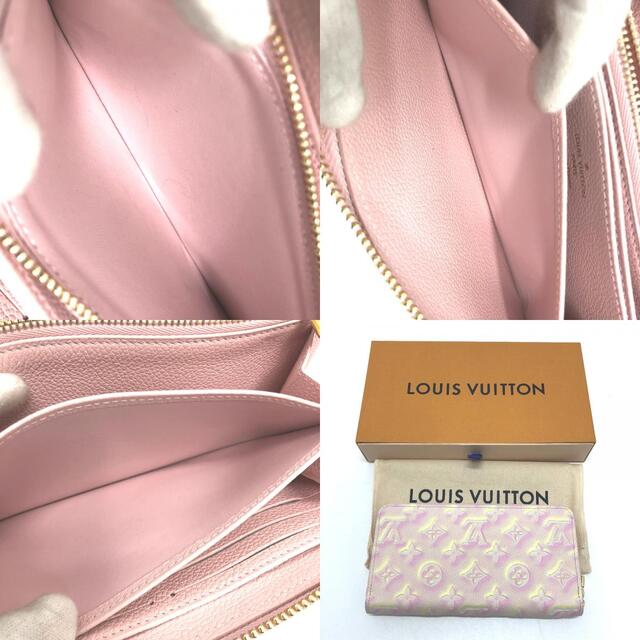 ルイヴィトン LOUIS VUITTON ジッピーウォレット M81299 モノグラムアンプラント 長財布 モノグラムアンプラントレザー ライトピンク ピンク 美品