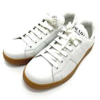 プラダ(PRADA)のプラダ PRADA ロゴ  4E3501 スニーカー レザー ホワイト 新品同様(スニーカー)