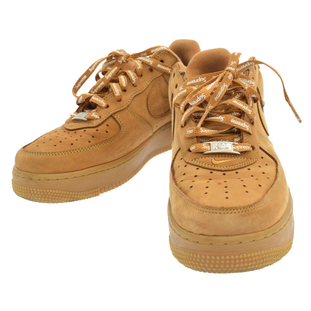 SUPREME シュプリーム ×NIKE AIR FORCE 1 LOW W SP Wheat DN1555-200×ナイキコラボ エア フォース ワン ロー フラックス ウィート ローカットスニーカー ブラウン US9/27cm