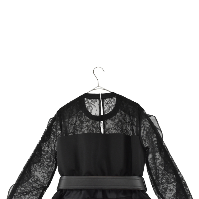 Sacai サカイ 22AW レース シルクウール ドレス ワンピース ブラック