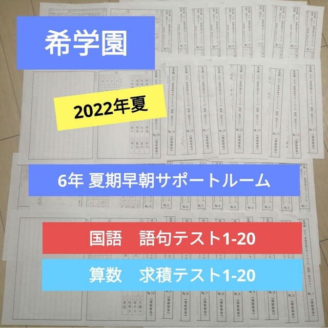 希学園 5年 夏期講習 復習テスト |