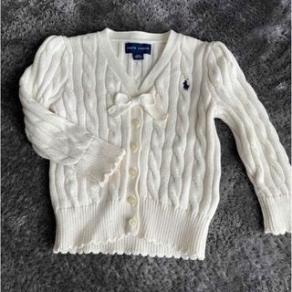 ポロラルフローレン(POLO RALPH LAUREN)のラルフローレン  ニット　カーディガン　女の子　90 80  24M (カーディガン)