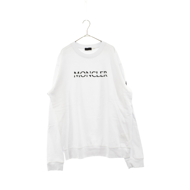 MONCLER モンクレール 22AW SWATSHIRTS H20918G00010 ロゴ スウェットシャツ 長袖トレーナー ホワイト