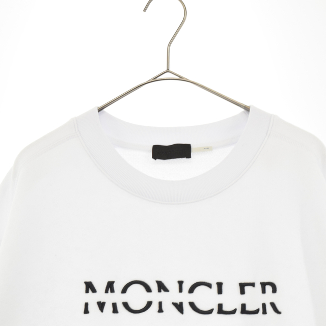 MONCLER モンクレール 22AW SWATSHIRTS H20918G00010 ロゴ スウェットシャツ 長袖トレーナー ホワイト