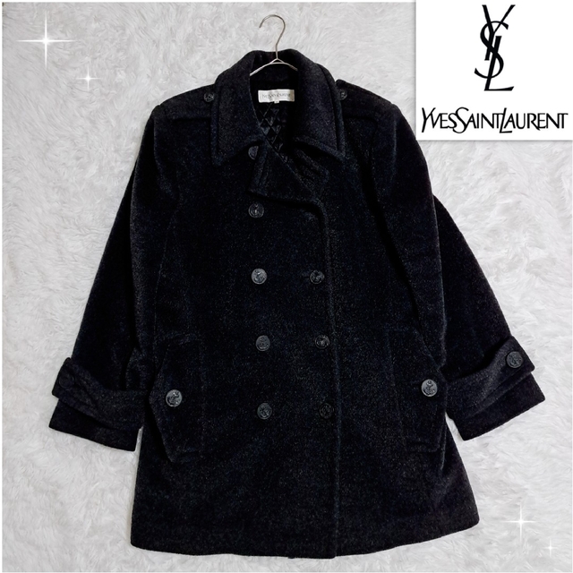 YSL イヴ・サンローラン モヘア混 イタリア製 ロングコート | www