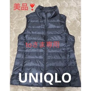 ユニクロ(UNIQLO)のUNIQLO  ダウンベスト ブラック 黒　M(ダウンベスト)