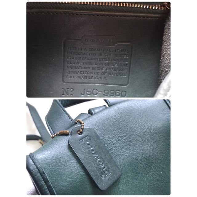 【美品】オールドコーチ COACH ミニリュック USA ヴィンテージ グリーン
