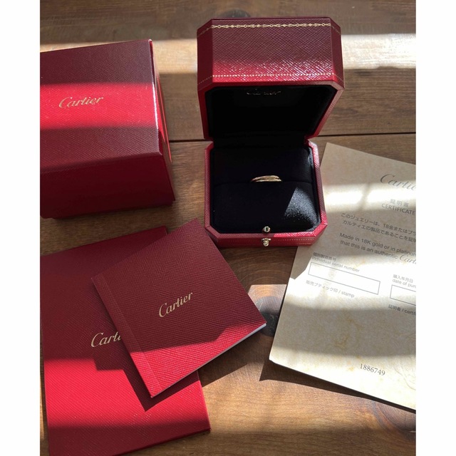 【メーカー包装済】 Cartier - カルティエ トリニティ リング XS #50(10号) リング(指輪)