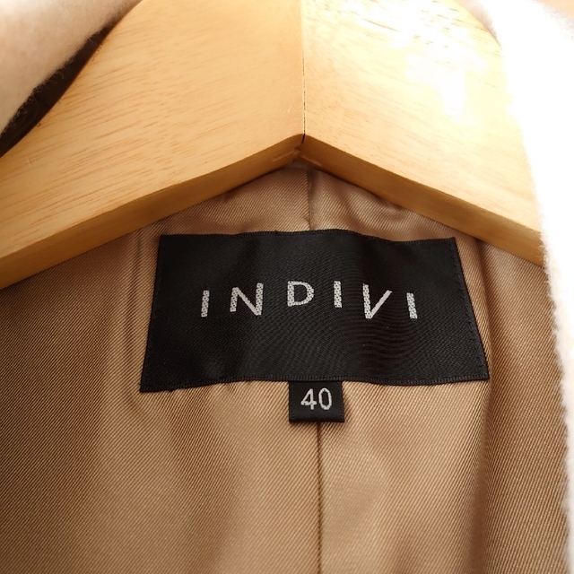 【INDIVI】ダブルビーバー チェスターコート ベージュ 40 【INDIVI】ダブルビーバー チェスターコート ベージュ 40