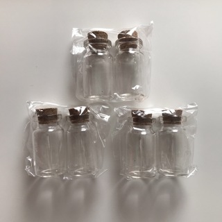 ミニボトル 小瓶 6個セット(各種パーツ)