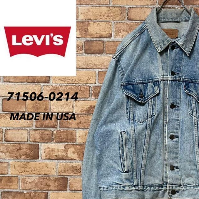リーバイス USA製 デニムジャケット Gジャン 71506-0214 50L メンズ ...
