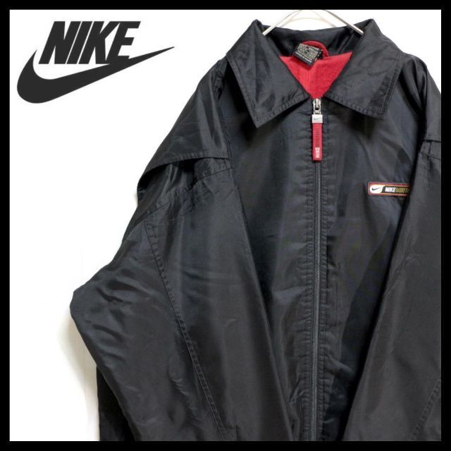 レア】nike ナイキ ナイロンジャケット ビッグサイズ 黒 90s