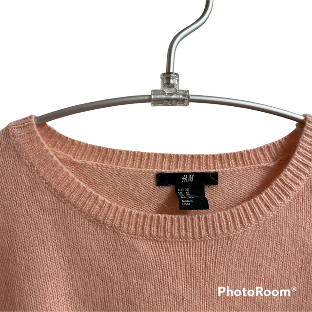 H&M(エイチアンドエム)のH&M  ピンク　アンゴラ混ニット レディースのトップス(ニット/セーター)の商品写真