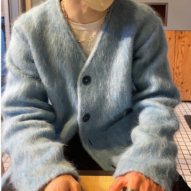 Acne Studios(アクネストゥディオズ)のOur Legacy Baby Blue Mohair Cardigan メンズのトップス(カーディガン)の商品写真