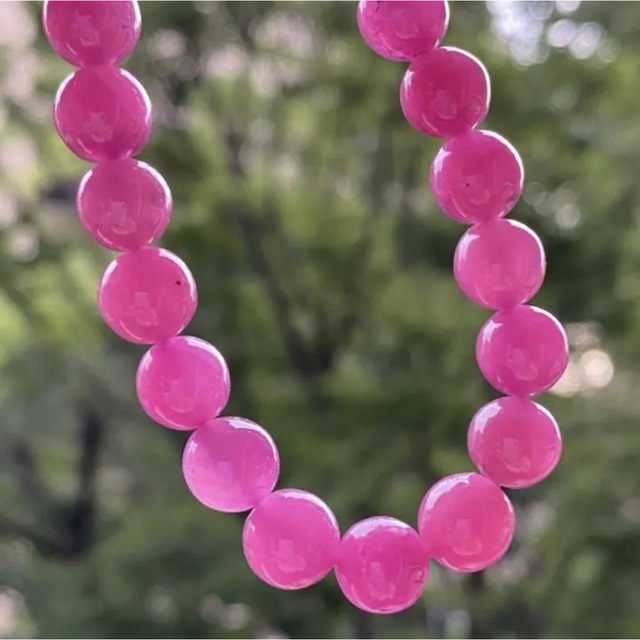 ハイクラス❣️発色が美しい♡天然ピンクサファイヤ8.5-8.9mmブレス 