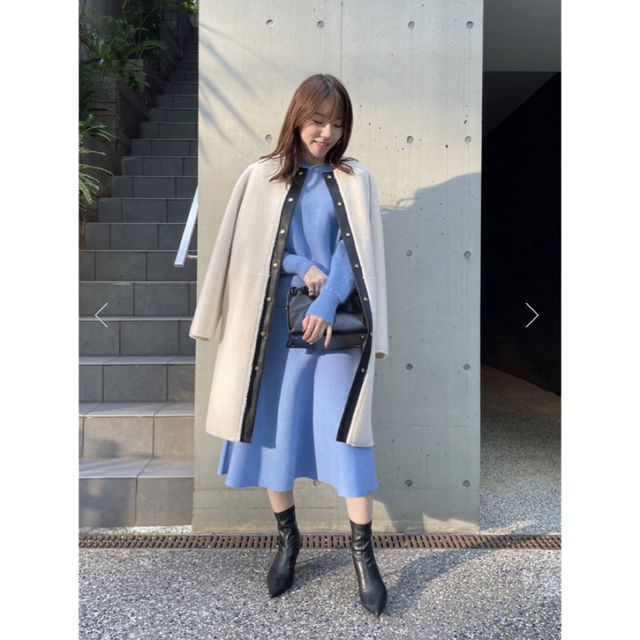 アルアバイル ルルウィルビー リバーシブルノーカラーボアコート