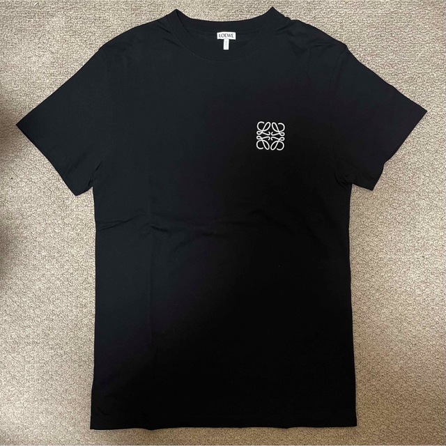 loewe ロエベ アナグラム 刺繍Tシャツ ブラック xs ファッション 14700