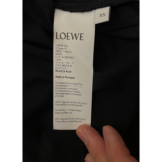 LOEWE(ロエベ)のloewe ロエベ アナグラム 刺繍Tシャツ ブラック xs メンズのトップス(Tシャツ/カットソー(半袖/袖なし))の商品写真