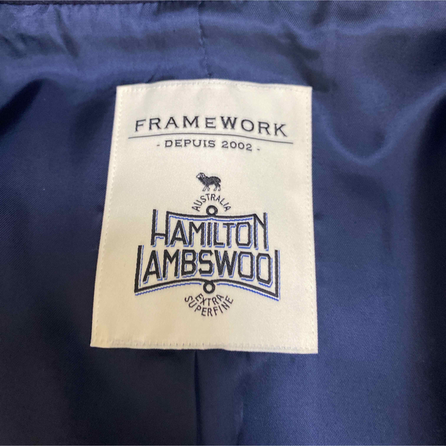 FRAMeWORK(フレームワーク)のFRAME WORK  HAMILTON メルトンスタンドカラーコート 36 レディースのジャケット/アウター(ロングコート)の商品写真