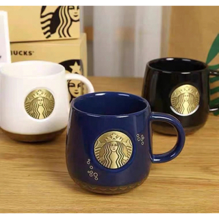 スターバックスコーヒー(Starbucks Coffee)の新品　新品　即日発送　2点　スターバックス マグカップ コーヒーコップ 黒　白(グラス/カップ)